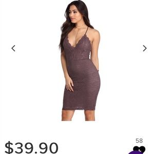 Plum Caught In A Lace Romance Dress